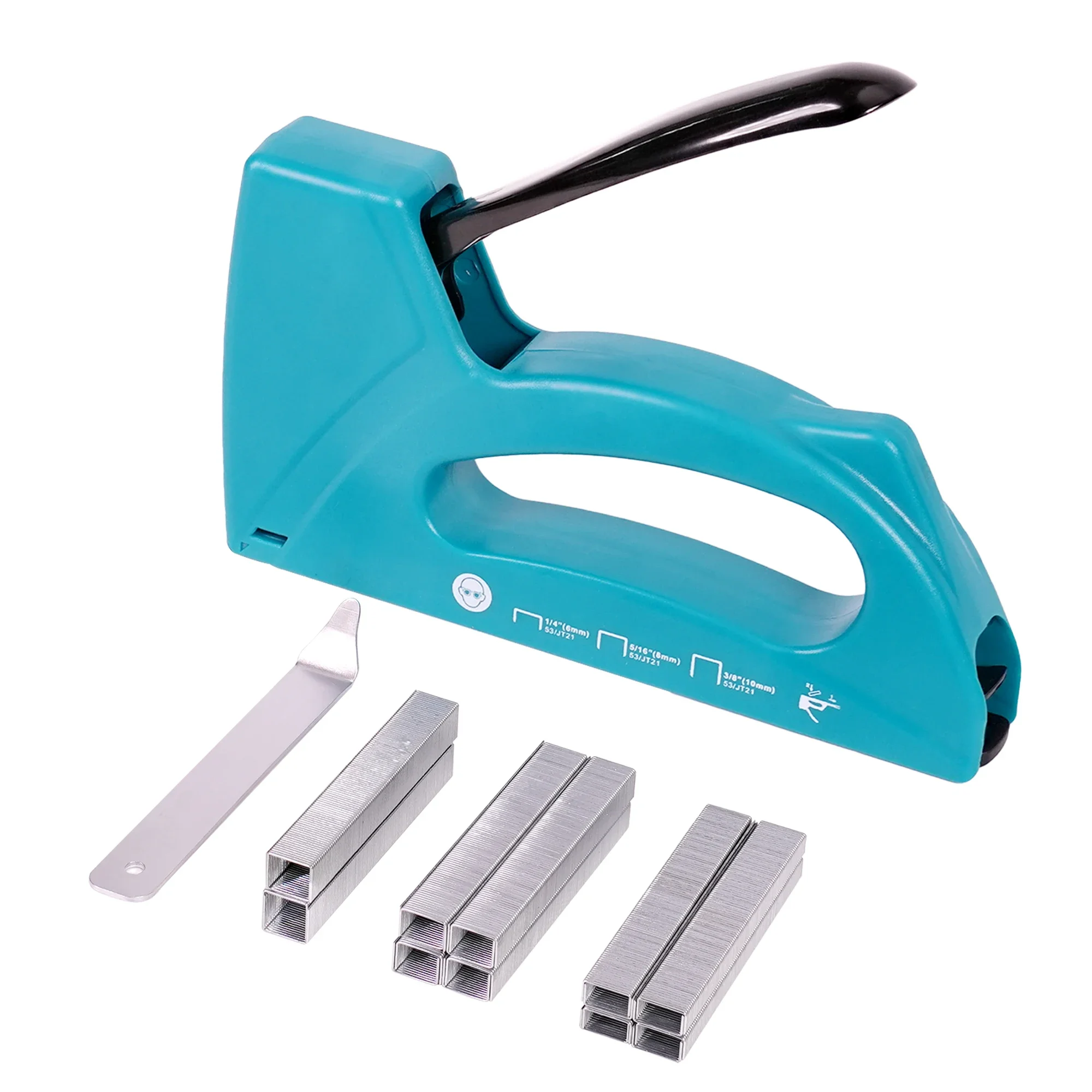 EZARC Hand Staple Gun Kit for Wood with 2000 Staples and Staple Remover, Light Duty Stapler Nail Gun for DIY Carpentry Crafts