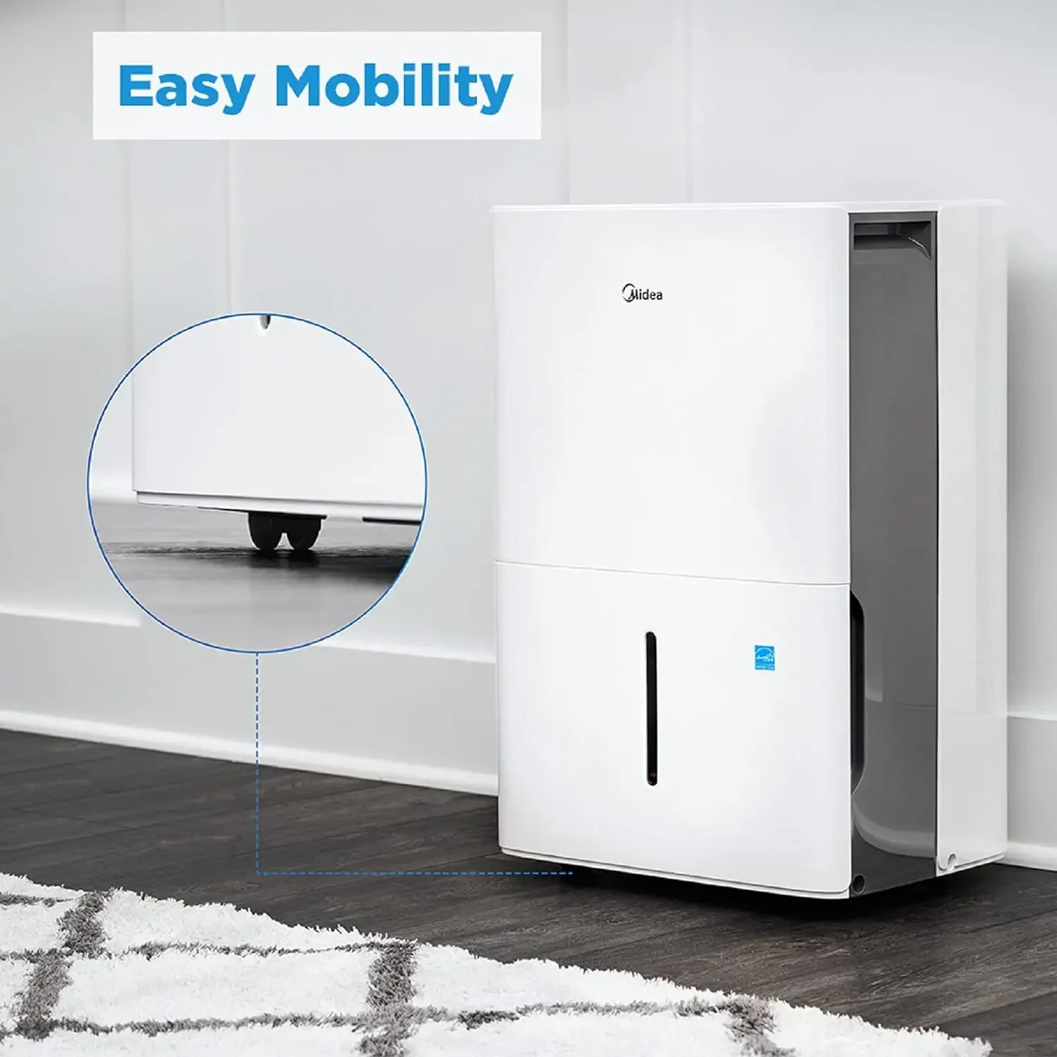 FAST FREE.Midea 4,500 Sq. Ft. Energy Star Certified Dehumidifier With Pump Included 50 Pint - Ideal For Basements, Large