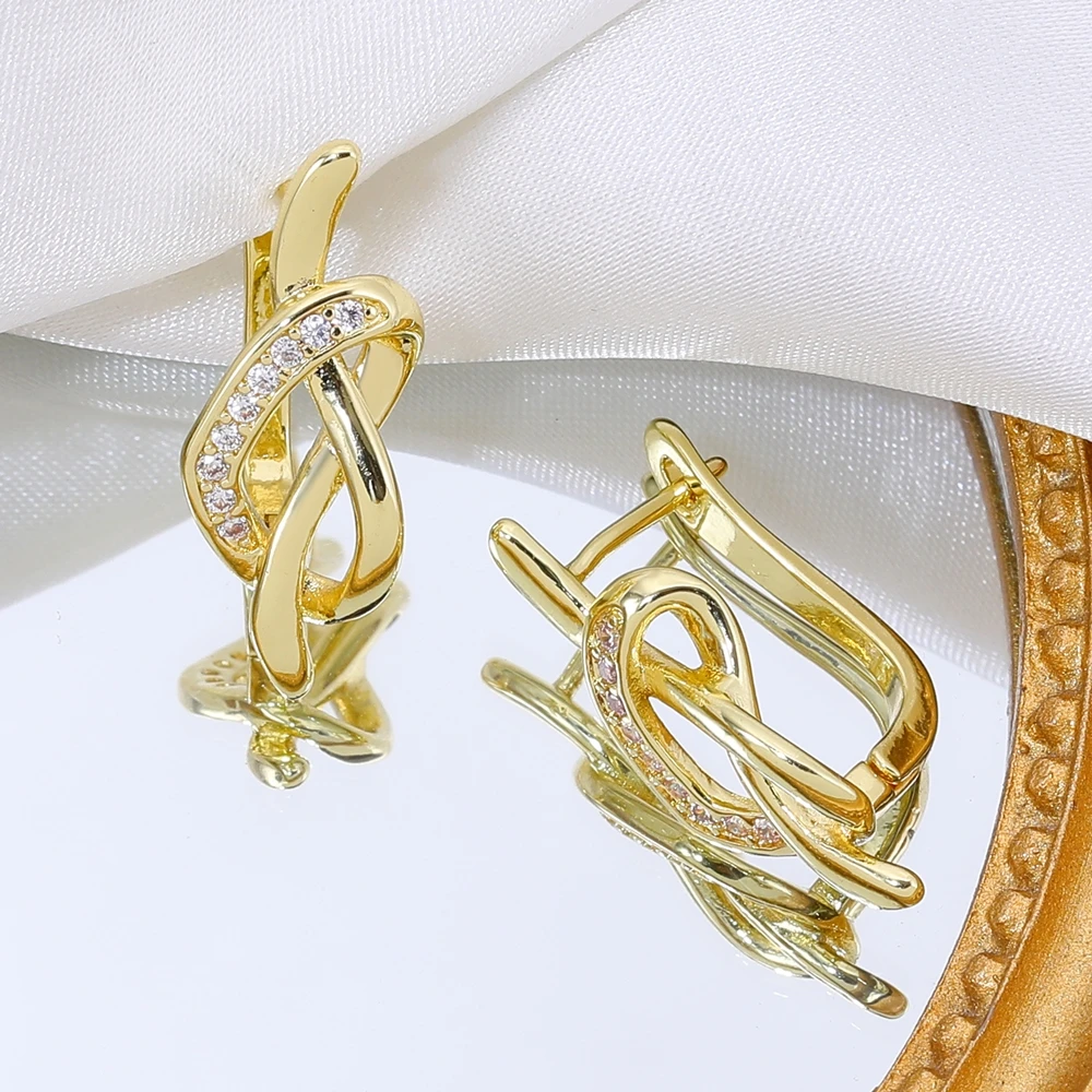 Juya 18K vergoldetes Kupfer, antiallergischer Verschluss, Ohrhaken, Zubehör für DIY-Ohrringherstellung für Damen – Detail 25