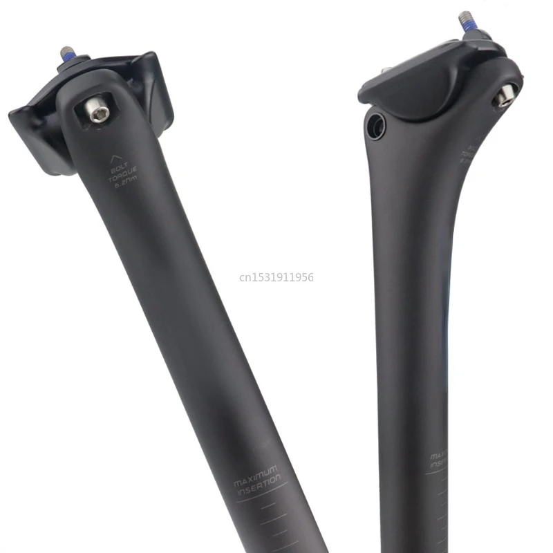 Carbon Fiber Mountain Road Bicycle Seat Tube All Carbon Rear Floating Ultra Light Double Nail Adjustment 27.2/31.6x360mm