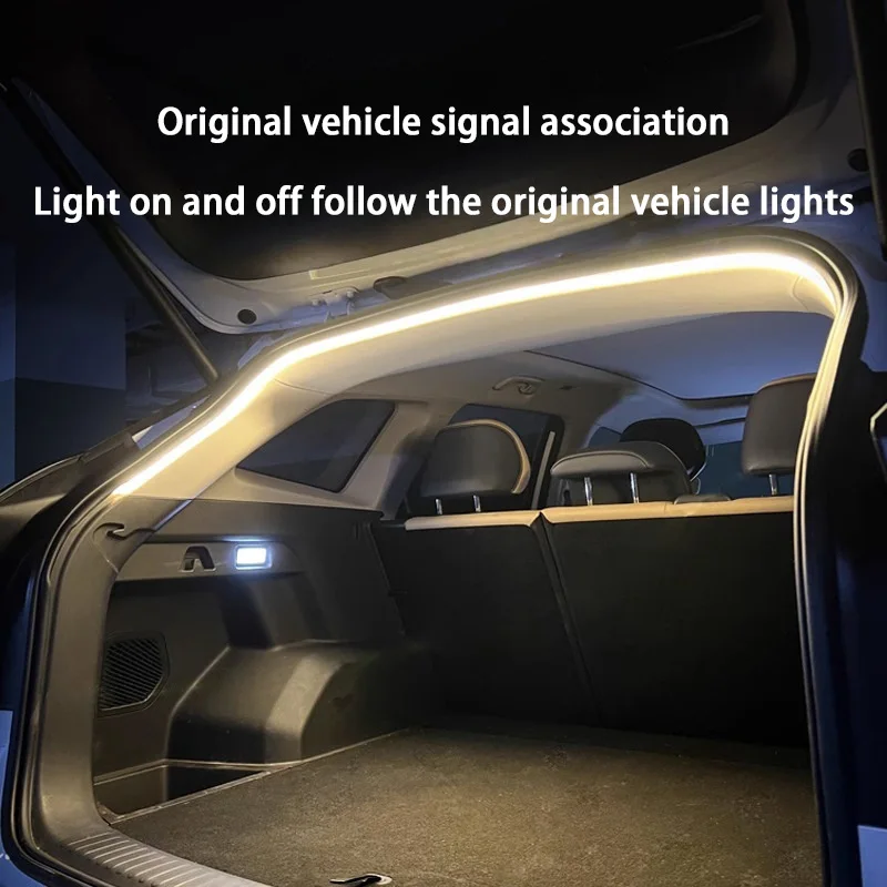 

2m4m Car High Brightness Trunk Lighting Ambient Light Interior Decoration LED Wiring Free Automatic Sensing Tailgate Light Strip