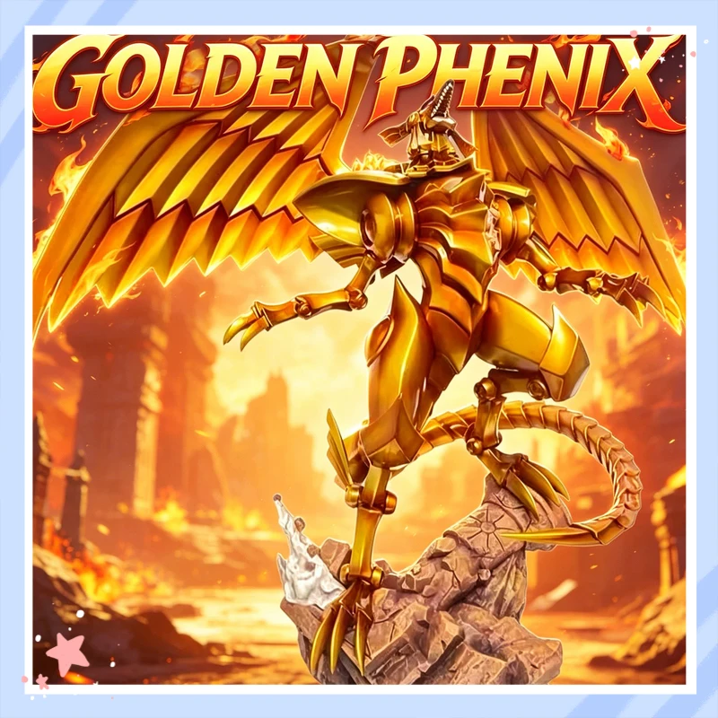 

Yu Gi Oh The Winged Dragon Of Ra Gk Figure Golden Pvc Collectible Anime Statue Desktop Ornament Model For Adult Collection