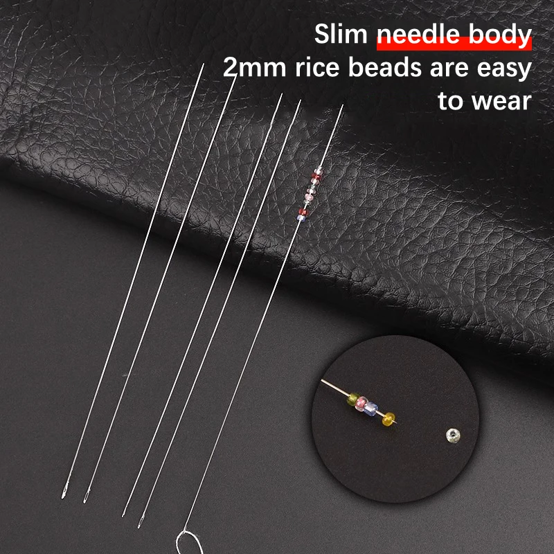 

30 Pcs Metal Beading Needles For Beads Threading String Tambour Jewelry Bracelet Necklace Making Pins Cord Tools Pins DIY Tool