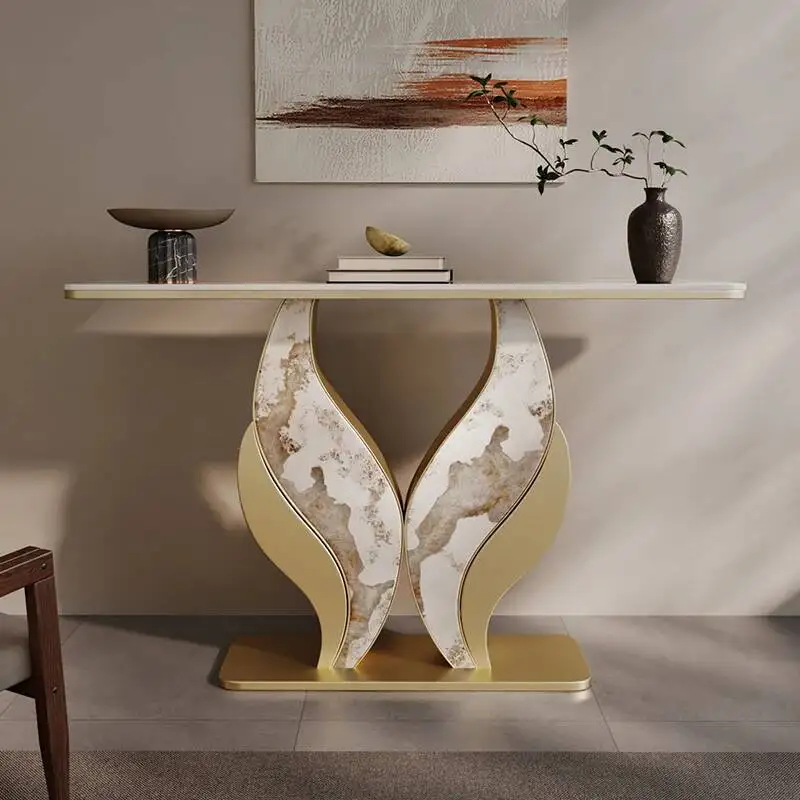 

Midcentry Nordic Modern Console Table Metal Lobby Luxury Console Tables Hallway Entrance Consolle Ingresso Living Room Furniture