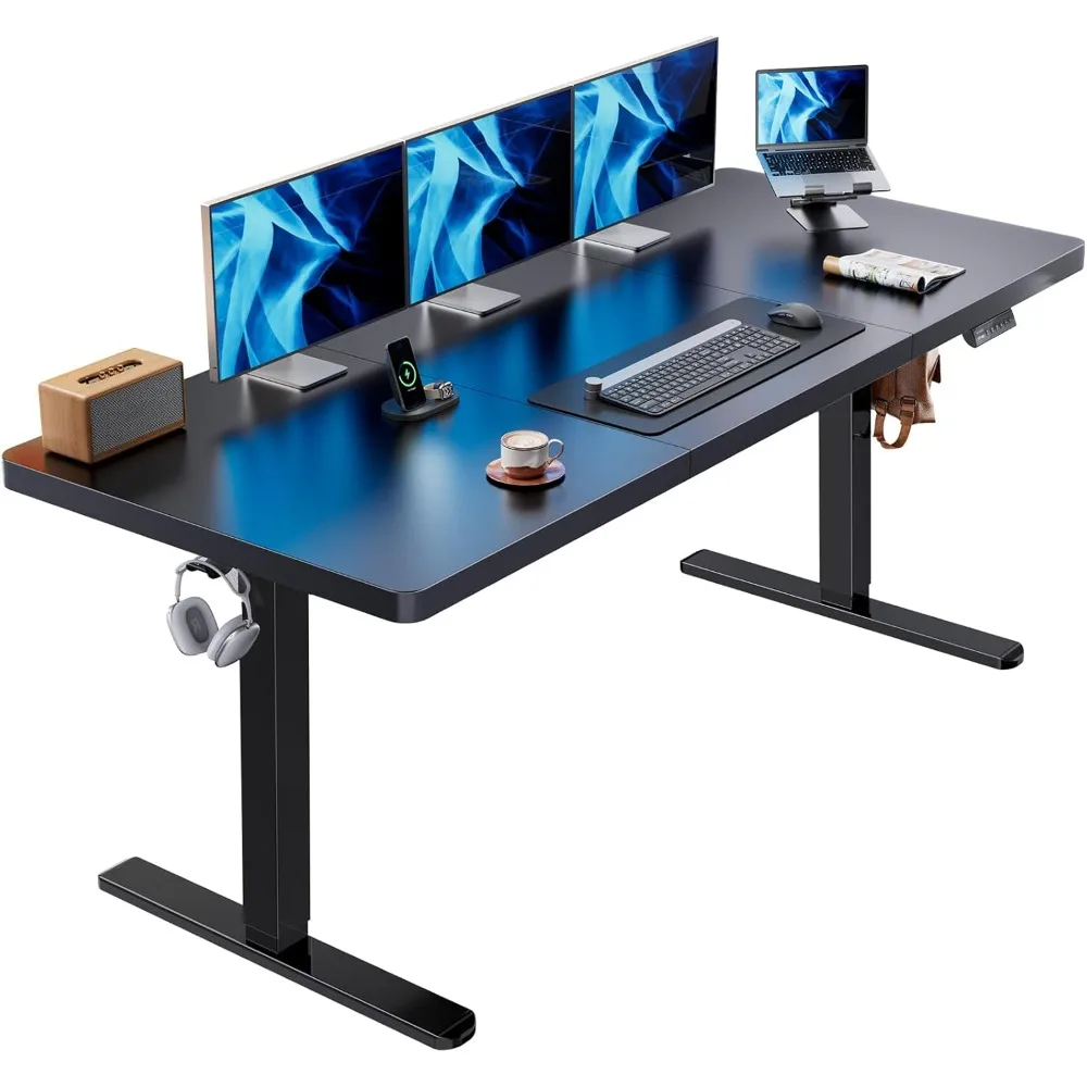 

"71" x "30" Inch Electric Height-Adjustable Desk with Brushless Motor, 4 Memory Settings for Sit-to-Stand Transition"