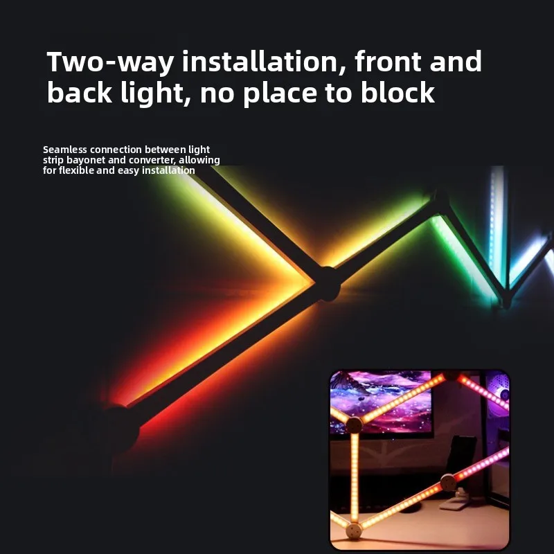 No punching room RGB Symphony splicing wall light led e-sports atmosphere light Voice-activated decorative constellation light
