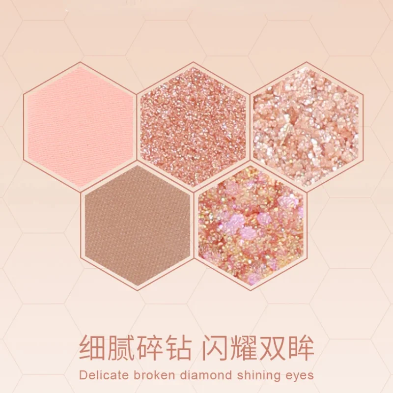 HOLD LIVE 12-Color Honeycomb Diamond Eyeshadow Palette Shimmer Matte Eye Shadow Long-lasting Waterproof Shiny Makeup Cosmetics