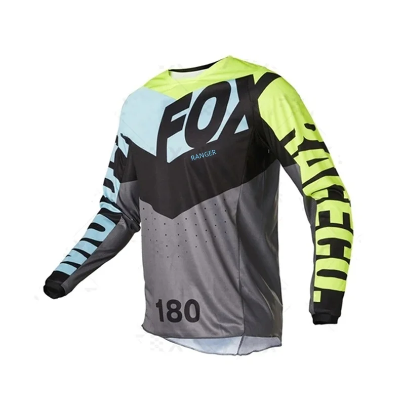 FOX RANGER Men's Long Sleeve Motocross Cycling Jersey MTB Downhill Mountain Bike MTB Shirts OffroadDH Motorcycle Enduro Clothing