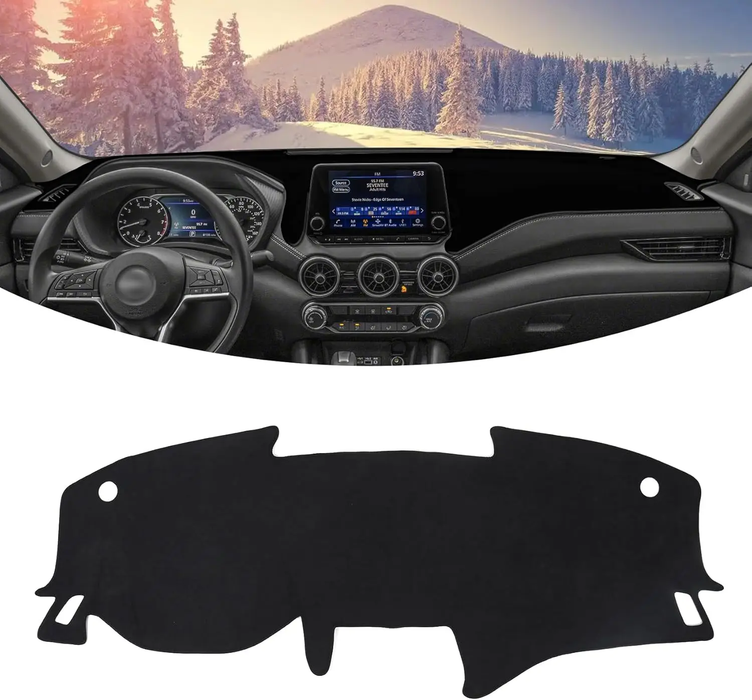 Dash Cover for Nissan Sentra 2020-2021 2022 2023 2024 2025 Accessories Flannel Dashboard Cover Dash Cover Mat QJ009-02
