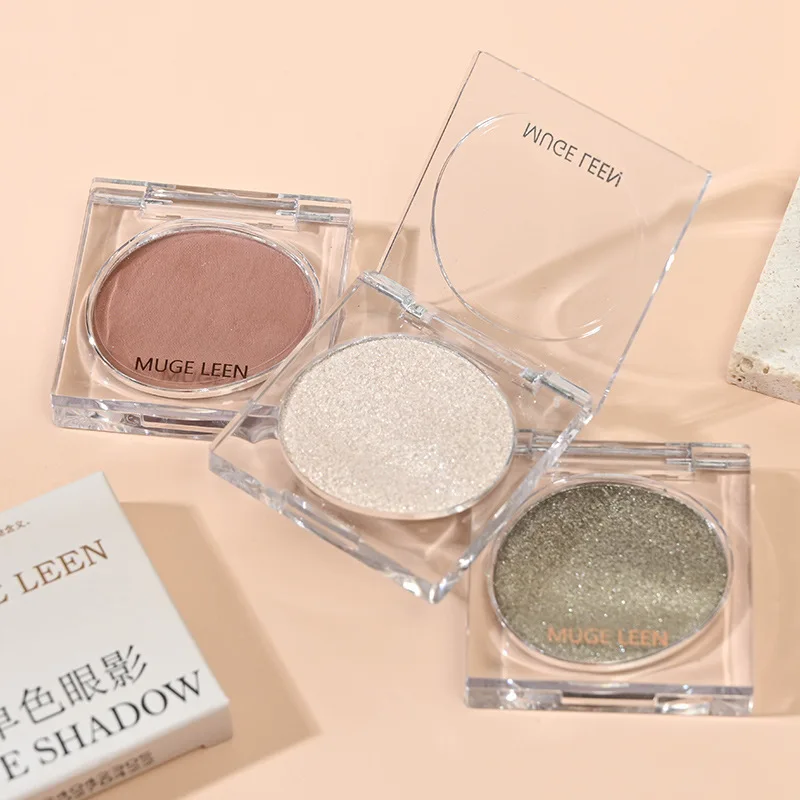 단색 다기능 아이섀도우, 미세 글리터, 파우더, 부드러운 왁스, 하이라이트, 브라이트닝