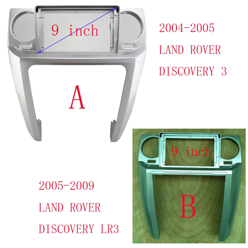 

9 INCH 2 Din Car Fascia Panel Dash Mount Installation Double Din DVD Frame for Land Rover Discovery 3 2004-2009 Dash Mount Kit