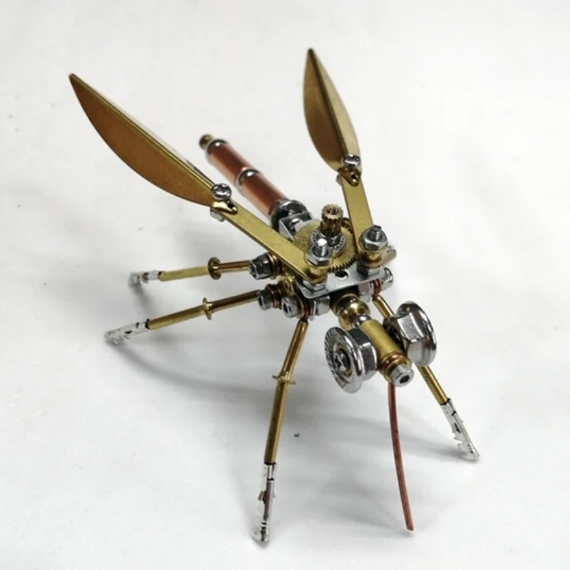 Metal Small Mosquito Model DIY Assembly Toy Building Kits 3D Puzzel Toys for Kids Adults Gift Steampunk Mechanical Insects