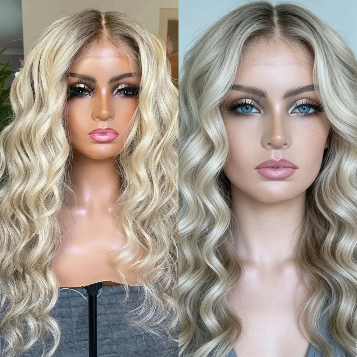 

22-дюймовый парик 13x4 с свободной линией разграничения, кудрявый, с омбре (коричневый с блондными мелиями), синтетический, класса люкс, для женщин, для повседневного использования и вечеринок