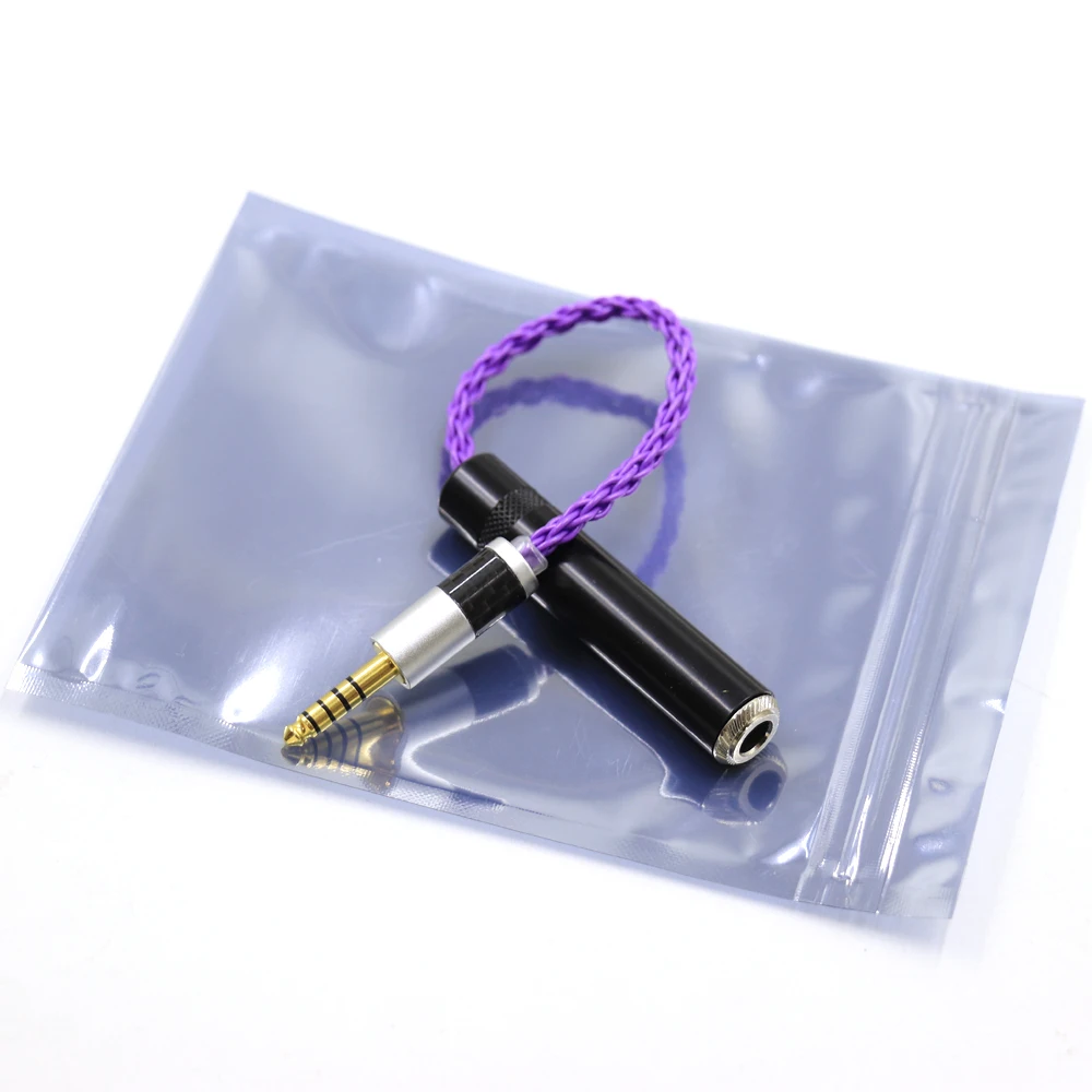 ハイファイ4.4ミリメートルtrrsバランスオス6.35ミリメートルtrs 3pin女性シルバーメッキオーディオアダプタケーブル4.4ミリメートルに1/4 6.35ミリメートル