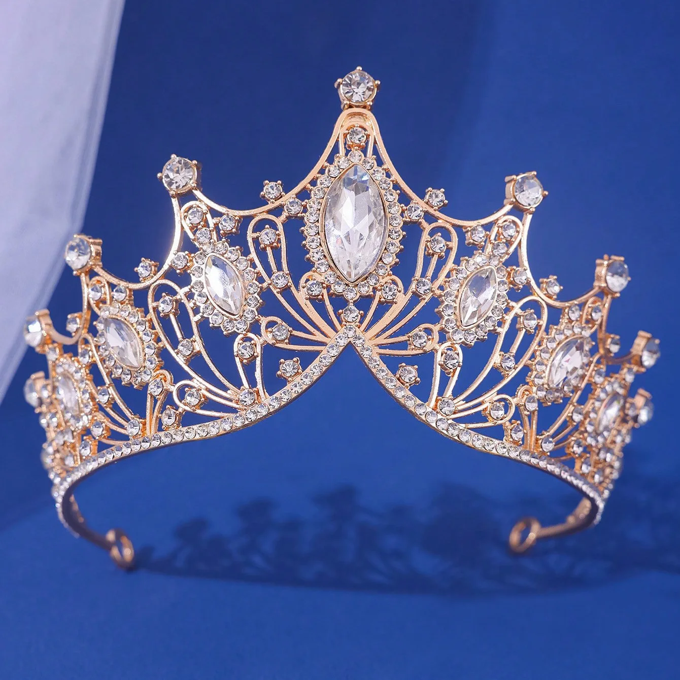 Couronne de Patients Baroque Vintage, Princesse, Reine, Vêtements de Sauna, Diadème en Clip pour Femmes, Couronne de Mariage, Accessoires de Cheveux, Bijoux