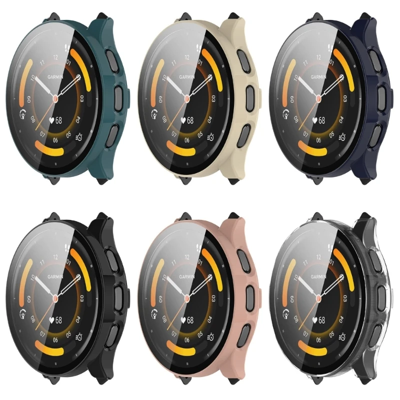 시계 보호 케이스 풀 커버리지 강화 필름, 스크래치 방지 프레임 쉘, PC 스크린 보호대 쉘, Garmin Venu 3/3S