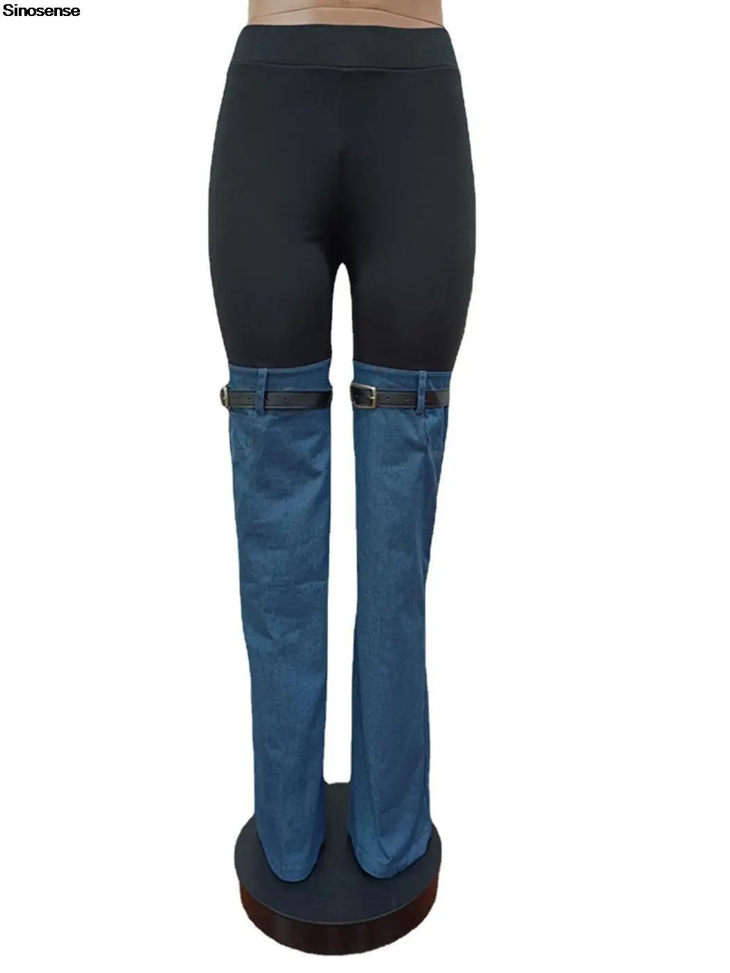 Women\'s Jeans Stretchy Straight-Leg Boyfriend Denim Pants Vintage Patchwork Wide Leg Jeans Trousers Y2K Streetwear Flare Pants