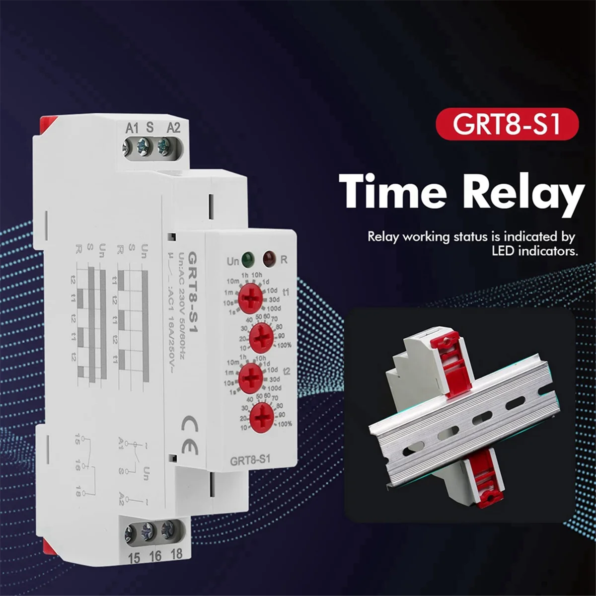 Trending Now Power Off Signal Delay Time Relay GRT8-B1 Off Signal Relay Time Adjustable 12-24