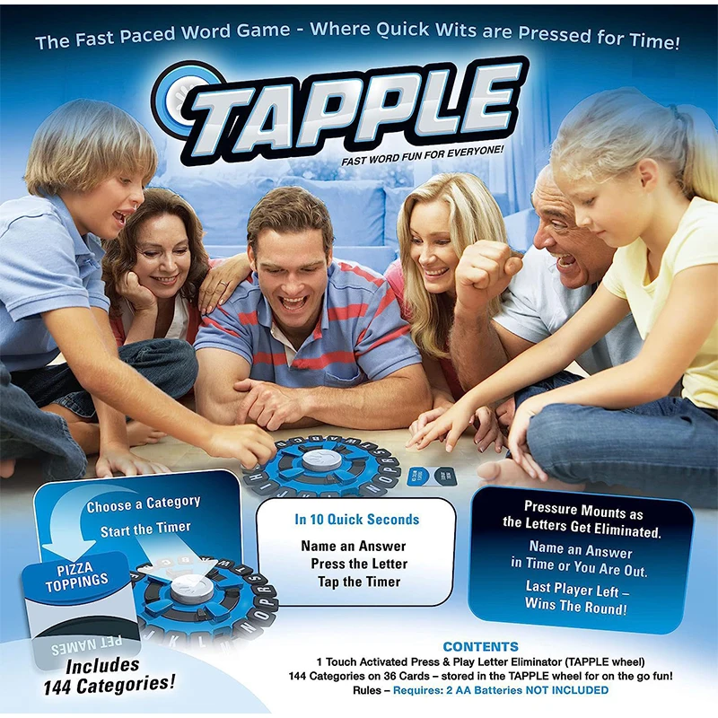 Think Words Tapple Word Game Puzzle Games  Table Game Interactive To Be Last Player Family Games For All Ages