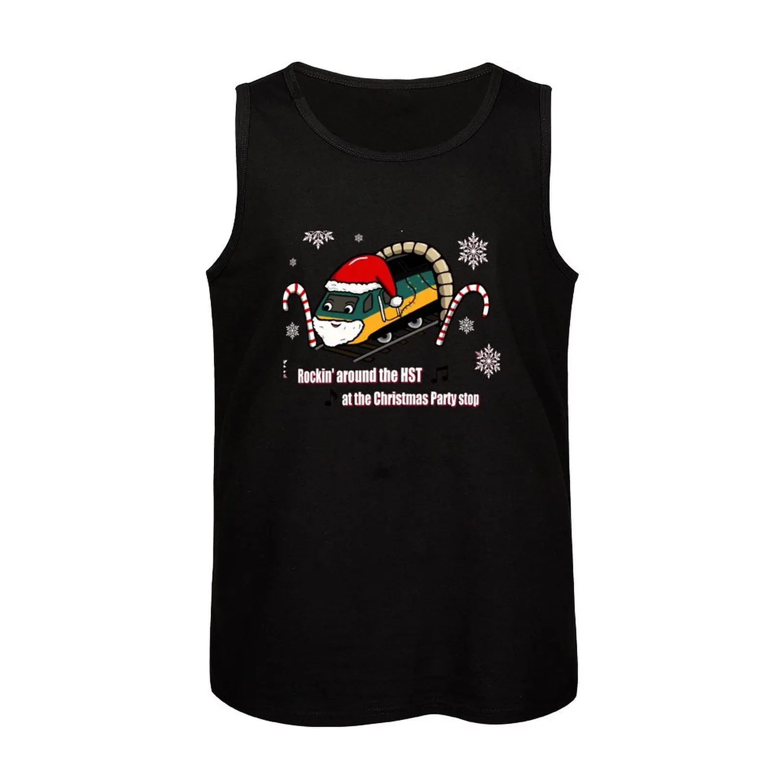 Camiseta sin mangas de Navidad HST para hombre, ropa de verano, camisetas