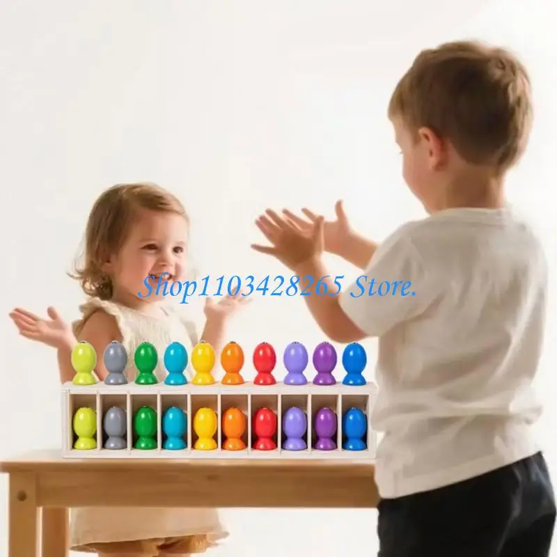 لعبة تعليمية خشبية آمنة لمرحلة ما قبل المدرسة للأطفال الصغار تعمل على تحسين تحديد الألوان وقدرات حل المشكلات G2TE