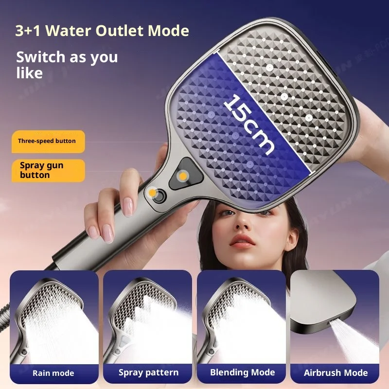 

Super High Pressure Shower Head Large Water Output for Home Bathroom Bath Shower Faucet Easy Install