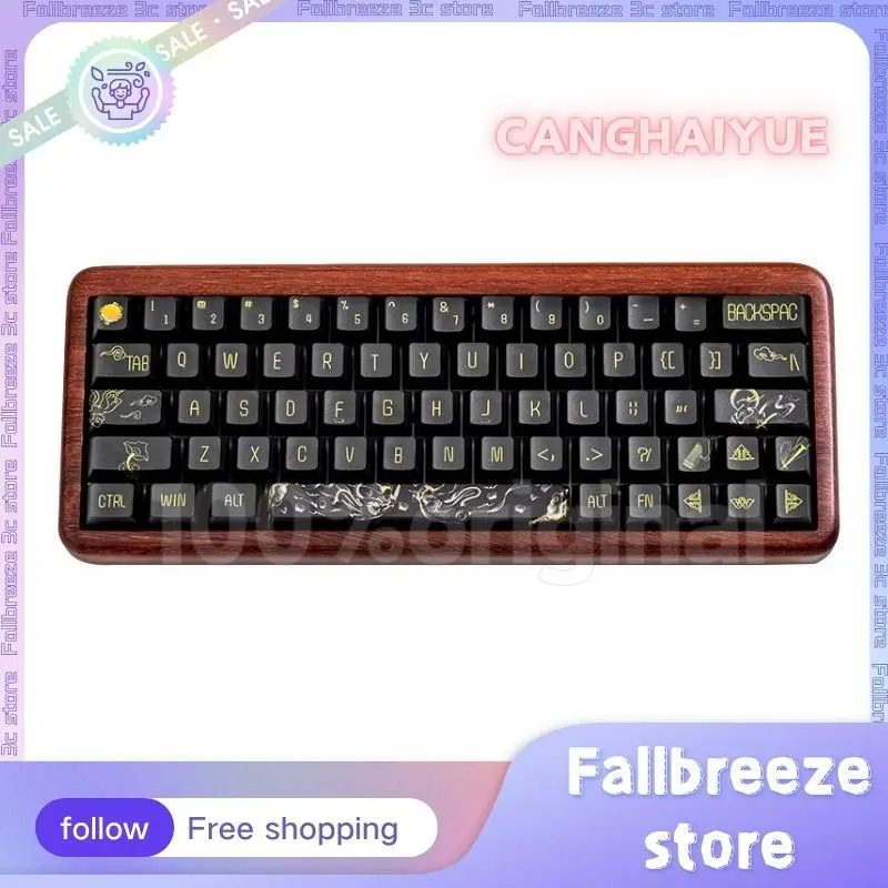 

CANGHAIYUE Mechanical Keyboard National Customs Keyboards OEM Transmission keycaps 130 Keys Light PBT Hot-Swap PC Gaming Keycaps