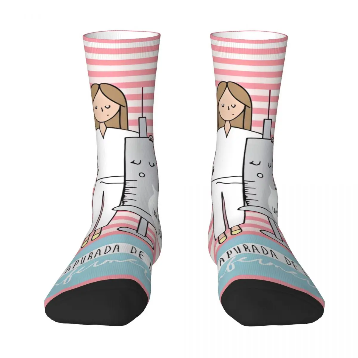 Female Nurse Socks Cute injection Korean Stockings Ladies Quality Outdoor Socks Autumn Design Anti Slip Socks