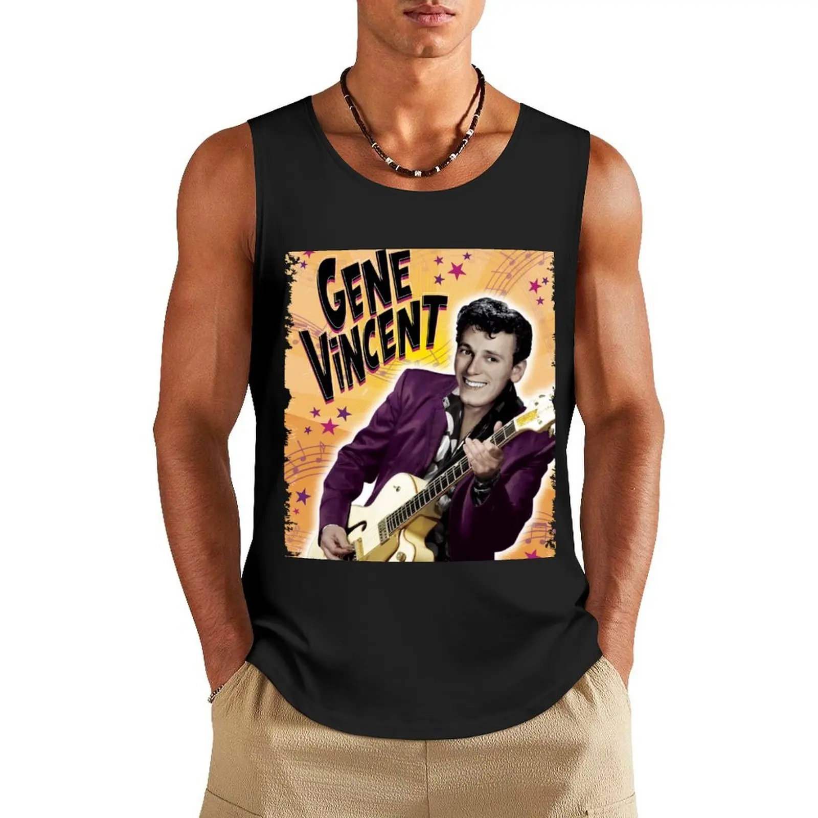 

Gene Vincent Tank Top Gym t-shirt man t shirt gym running shirt underwear
