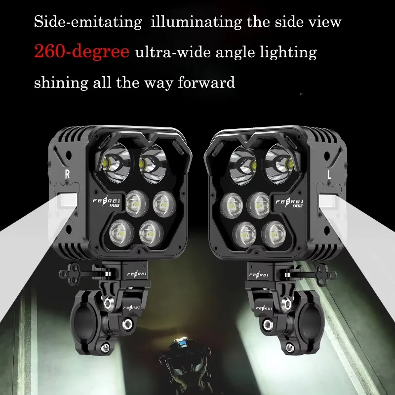 Quick-Release Auxiliary LightsFerei Patented Cooling 23000lm LED Motorcycle Front Driving Lights Quick Release GS1250 Spot/Fog/F