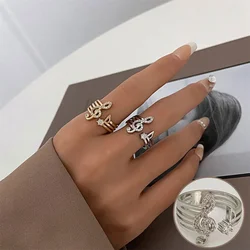 Exquisite Music Symbol Shape Ring Romantic Musical Note Finger Accessories Simple Opening Adjustable Ring Fashion Jewelry Gifts