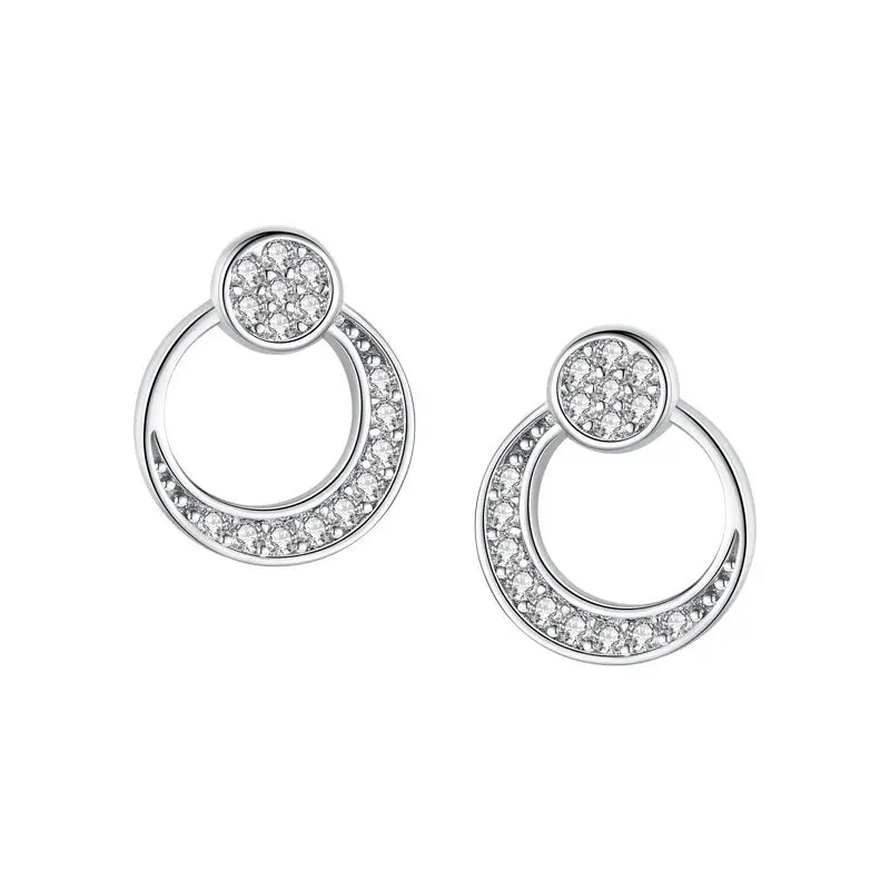 

Hot Selling S925 Sterling Silver Moon Studded Earrings Wholesale Fashion Jewelry