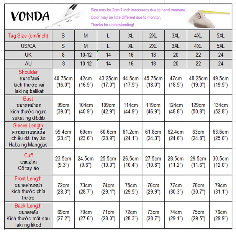 Plus Size 5XL VONDA Elegant Women Shirt Long Sleeve Satin Blouse Autumn Sexy V-Neck Pleated Office Lady Fashion Blusas Solid Top image 6
