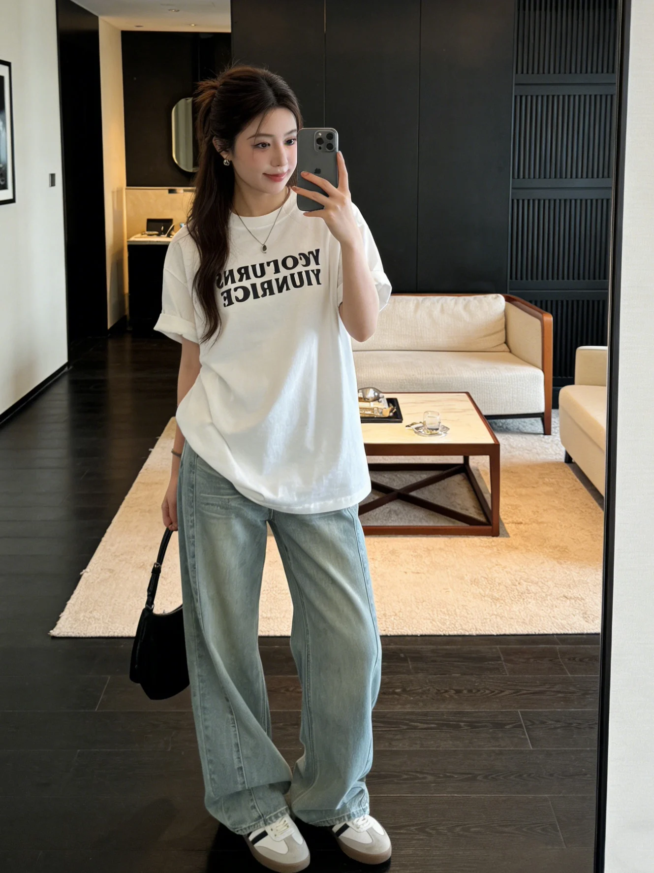 

Светло-голубые джинсы с широкими штанинами и эффектом потертости, женские свободные брюки прямого кроя, новинка весны, корейский стиль, низкая посадка