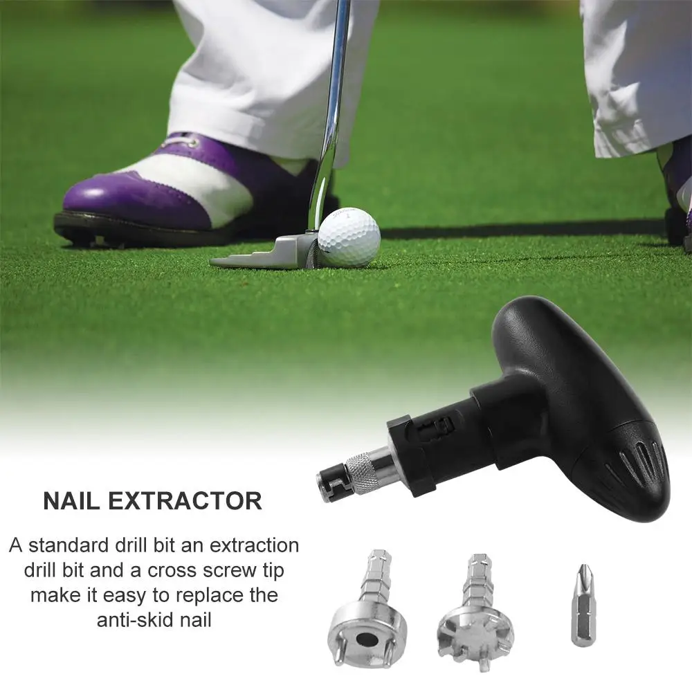 Nail Golf Cleats 3 in 1 For Golf Shoes Golf Nails Puller Shoe Spikes Replacement Tool Golf Spike Wrench Golf Shoes Pin Puller