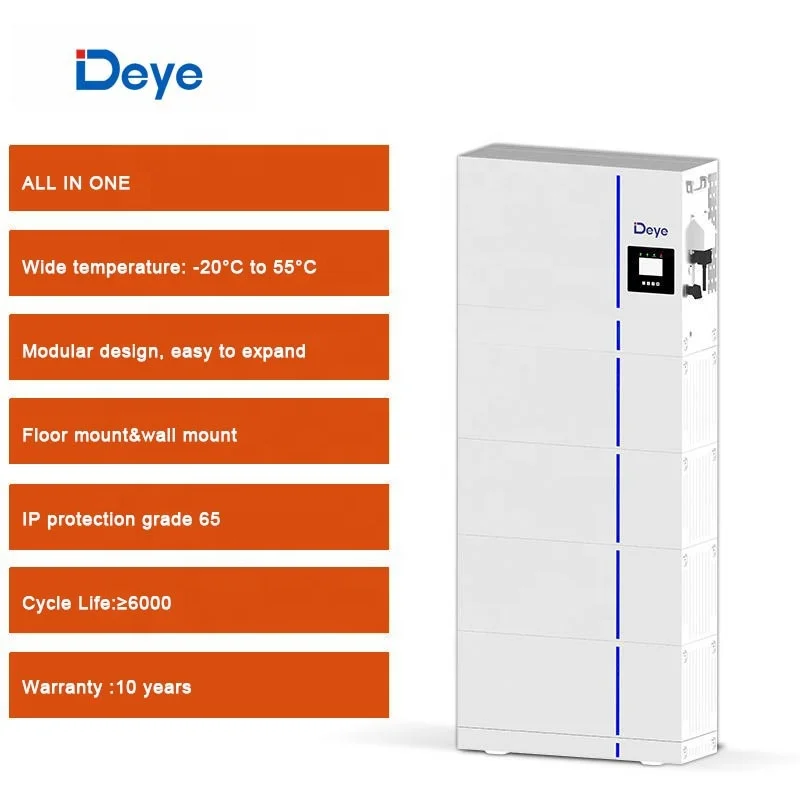 Deye Al W5.1-ESS  5.12kWh All-in-one 51.2V 100Ah Stackable Energy Storage LiFePO4 Battery with Single/Three Phase Inverter