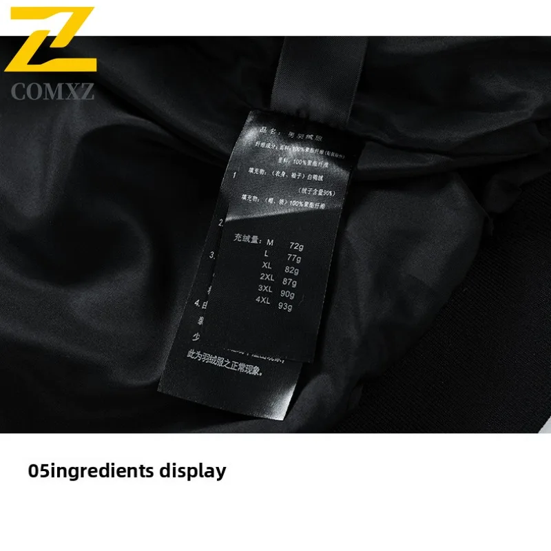 COMXZ Men Parker Coat 2025 Casual Top Ski Travel Lightweight Simple New Hiking Cotton-Padded Jacket Loose Street Puffer Jacket