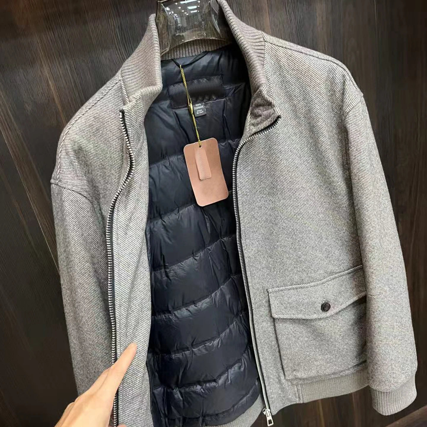 Italy LP 25aw stand-up collar men's down jacket pocket jacket