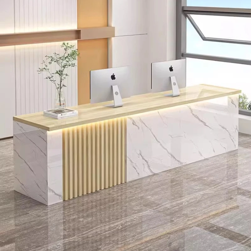 Beauty Institute Reception Desk Study Infodesk Hairdressing Reception Desk Clinical Modern Comptoir Caisse Corner Furniture 4