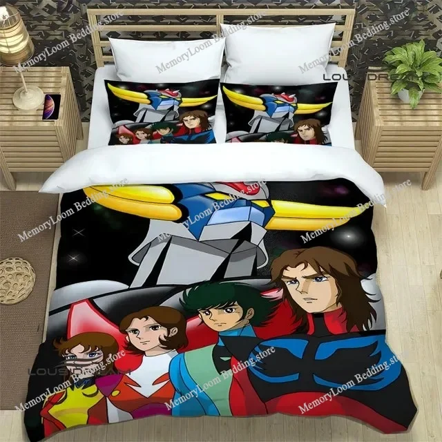 Cartoon GRENDIZER GOLDORAK printed Bedding Sets Duvet cover set Comforter set King Queen Twin Double Size for boys Bed Linen