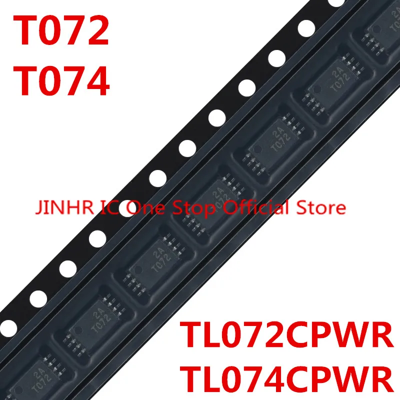 New, 10PCS T072 TL072CPWR, T074 TL074CPWR, tssop-8, operational amplifier