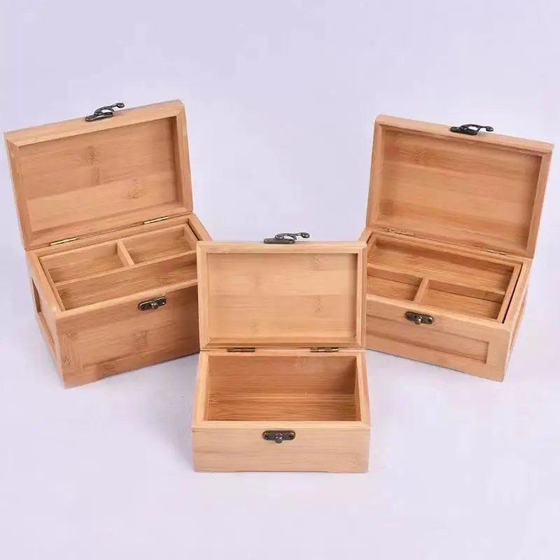 Korean Princess Aesthetic Jewelry Box Handcrafted Bamboo Wooden Storage Box for Jewelry Collection Cute Gift for Girlfriend Wif