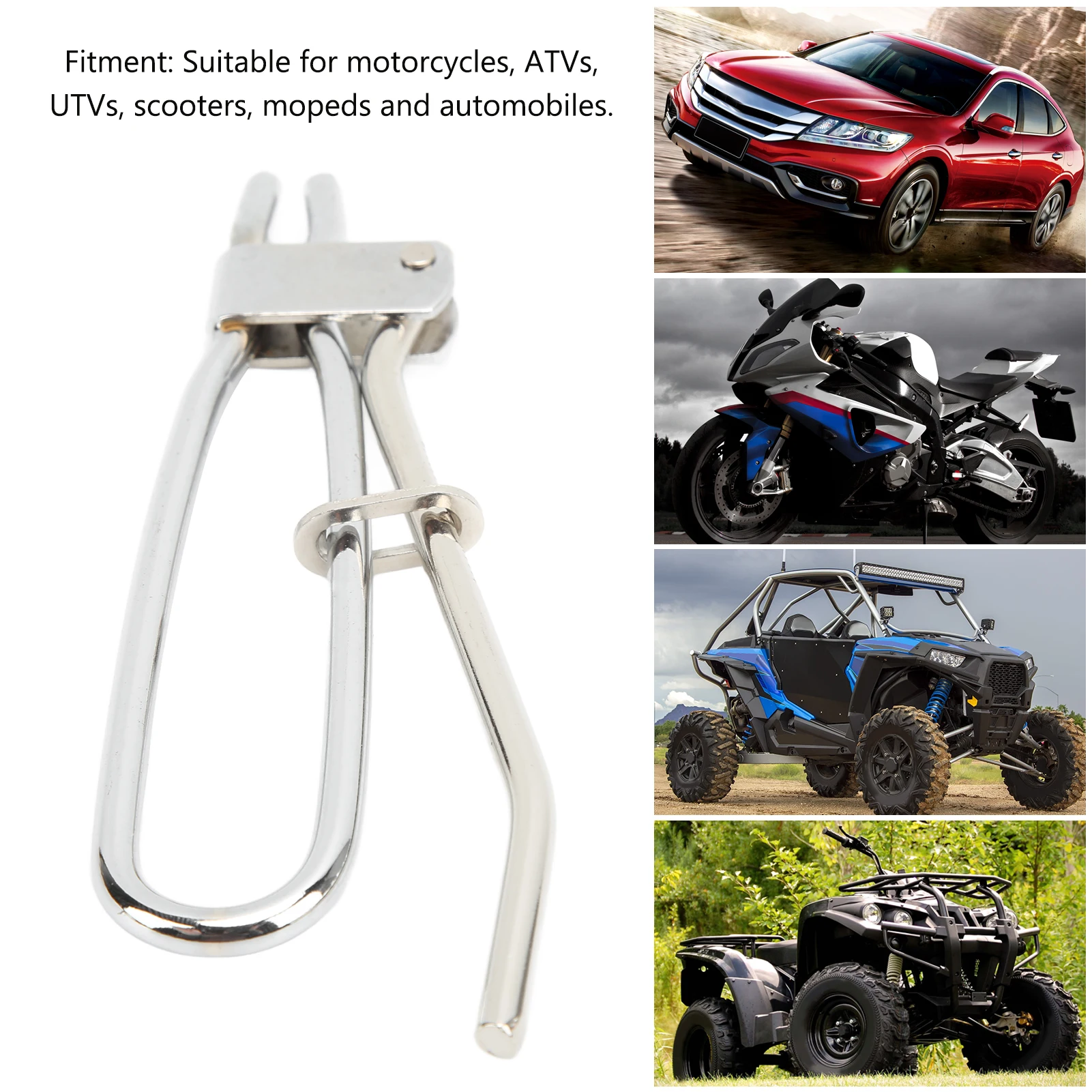 Car ATVs UTVs Brake Hose Pinch Steel Chrome Finish 12mm Opening Rounded Jaw Edges Fuel Pipe Clamp Tool for Clutch Coolant Line - view 6