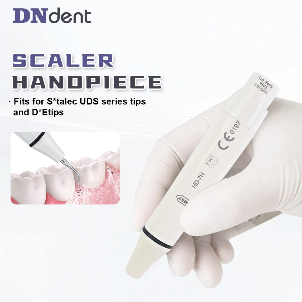 Dental Ultrasonic Scaler Handpiece HD-7H Fit for Satalec D*E Ultrasonic Piezo Scaler Teeth Cleaning Dental calculus removal