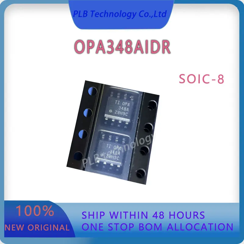 10PSC/LOT OPA348 OPA348AIDR SOIC-8 Single 5.5V 1MHz Low Quiescent Current RRIO Operational Amplifier