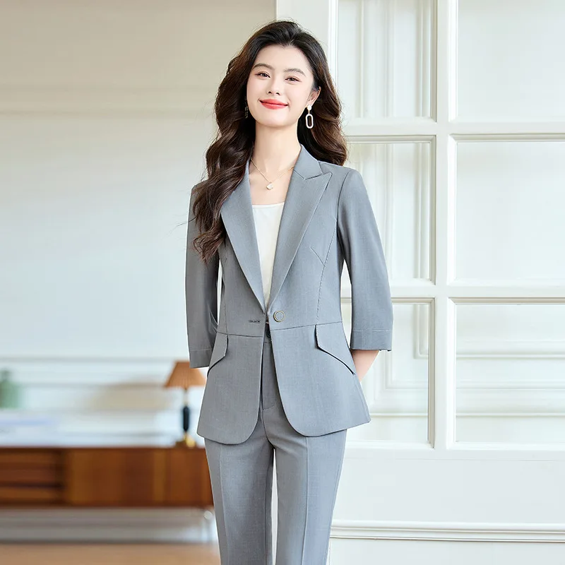 

Pink Suit Set for Women Spring New High-End Fashionable Casual Professional Workwear Blazer Jacket