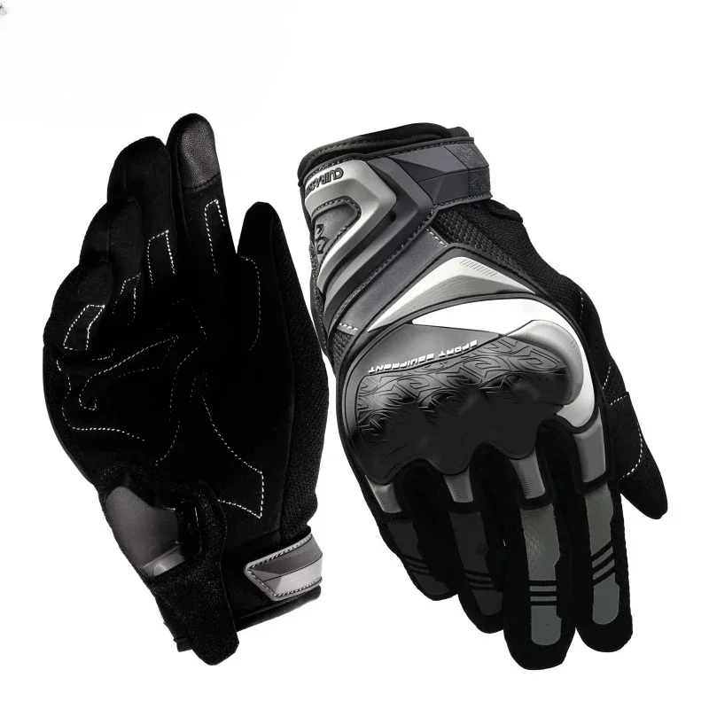 

Motorcycle Gloves Four Seasons Outdoor Riding Protection Motorcycle Road Rider Off-road Touch Screen Reflective Gloves for Men