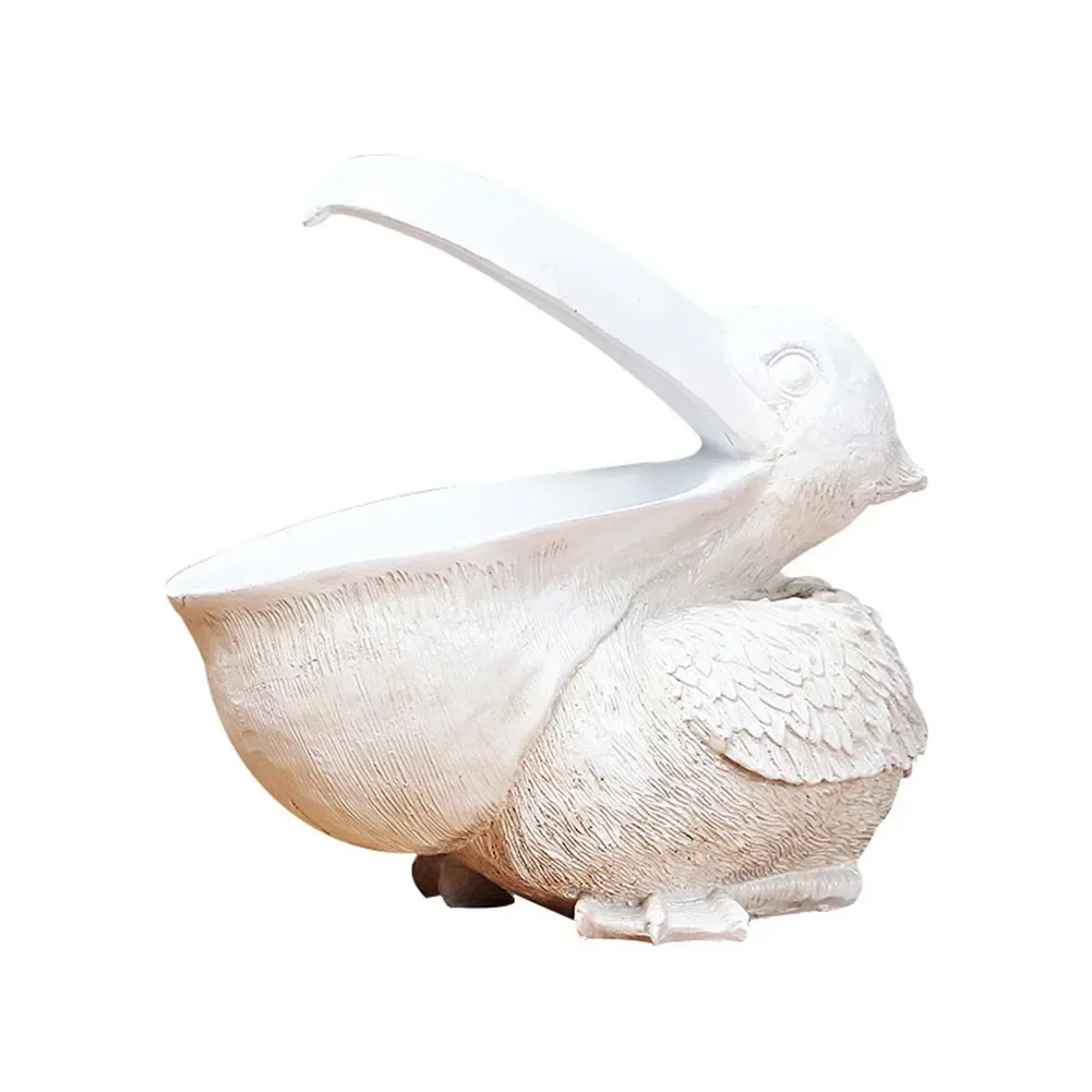 The Pelican Birds Figurines Pelican Sculpture Desktop Candy Organizer Dish for Entryway Table Statue Decor Ornament