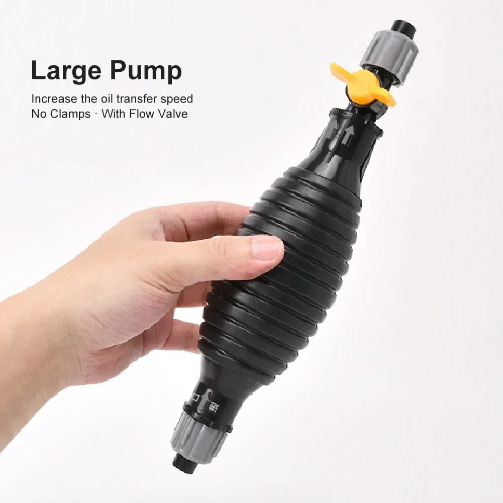 18mm Manual Fuel Pump High Flow Car Motorcycle Hand Siphon Water Fish Tank Oil Gasoline Petrol Diesel Liquid Transfer Tool