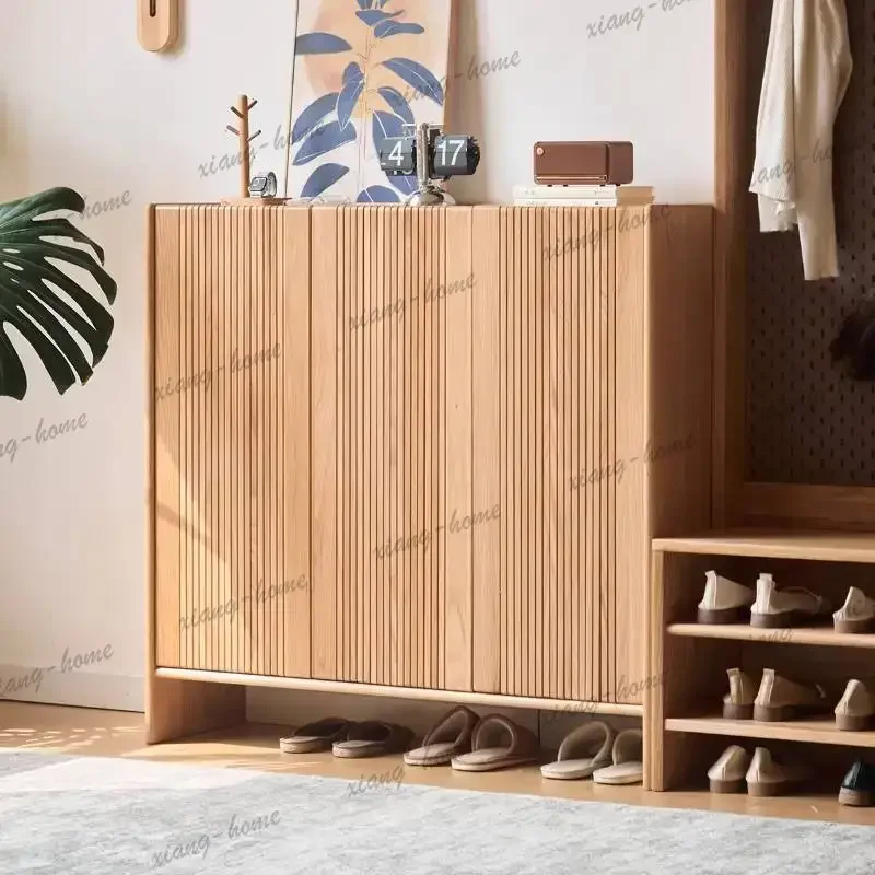 LJY Modern Strong Shoe Cabinet Narrow Design Dustproof Solid Wood Storage Shoe Cabinet Space Saving Zapatero Vertical Furniture